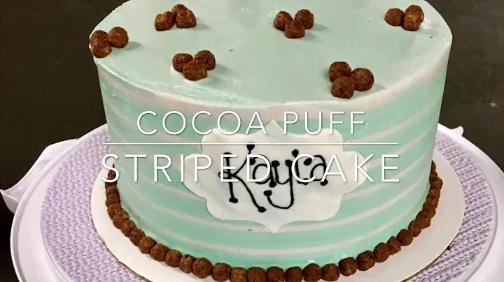 How To - Cocoa Puff Striped Cake