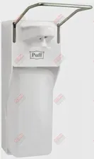 Дозатор для жидкого мыла и дезинфицирующих средств локтевой PUFF-8197 1000 мл, пластик, белый