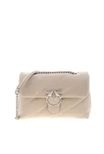 MINI LOVE BAG PUFF MAXI QUILT – creme silver