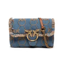 Сумка Pinko Baby Love Bag Puff Denim Logo – Light Blue
